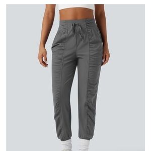 HALARA Gray High-Rise Drawstring Joggers
